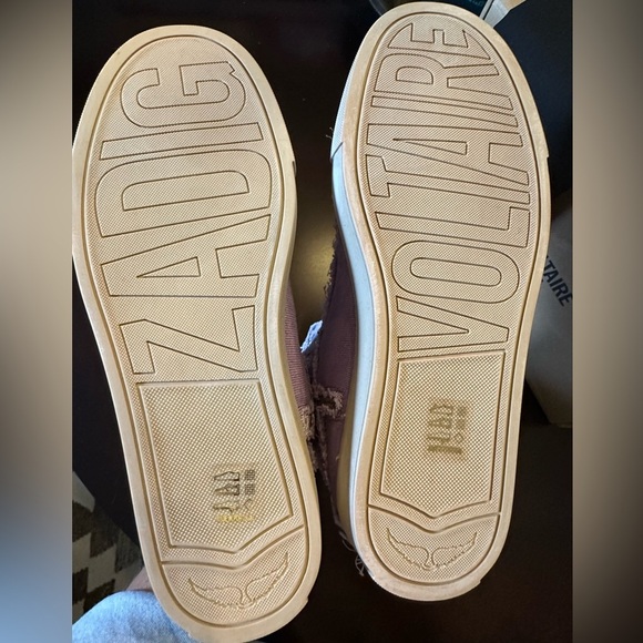 NIB Zadig & Voltaire High Flash Canvas 39 Boomerang Lavender Vintage-effect 8 - Picture 10 of 12